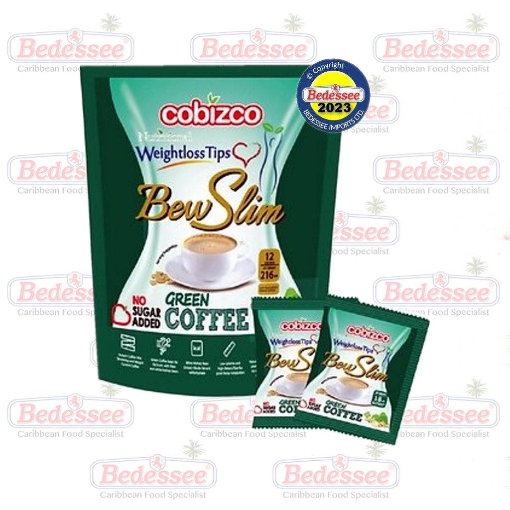 COBIZCO COFFEE BEWSLIM GREEN PKTS 12 X 18 G