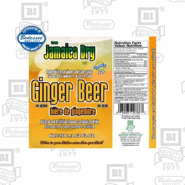 JAMAICA DRY GINGER BEER 341 ml