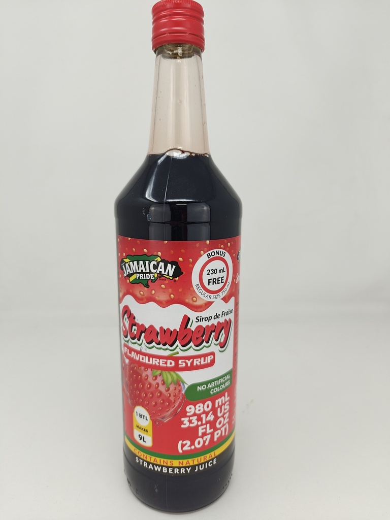 JAMAICAN PRIDE SYRUP STRAWBERRY 980 ML