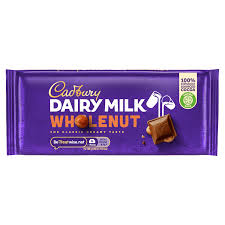CADBURY CHOCOLATE WHOLE NUT BAR 120 G