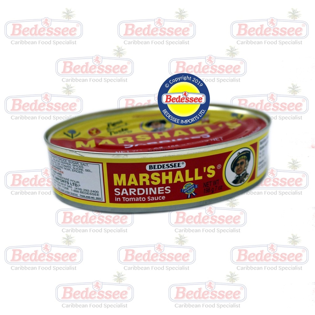 MARSHALL'S SARDINES TOMATO OVAL 198 G