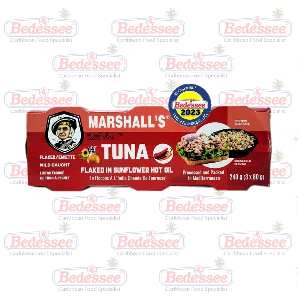 MARSHALL'S TUNA IN SUNFLOWER CHILI OIL 3X80 G