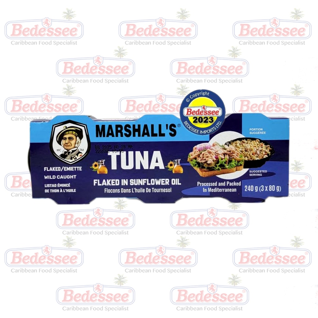 MARSHALL'S TUNA IN SUNFLOWER OIL 3X80 G