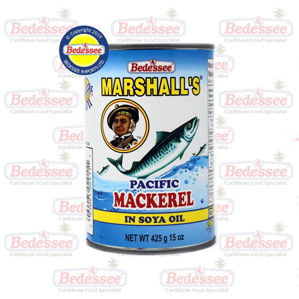 MARSHALL'S MACKEREL SOYA OIL TALL 425 G
