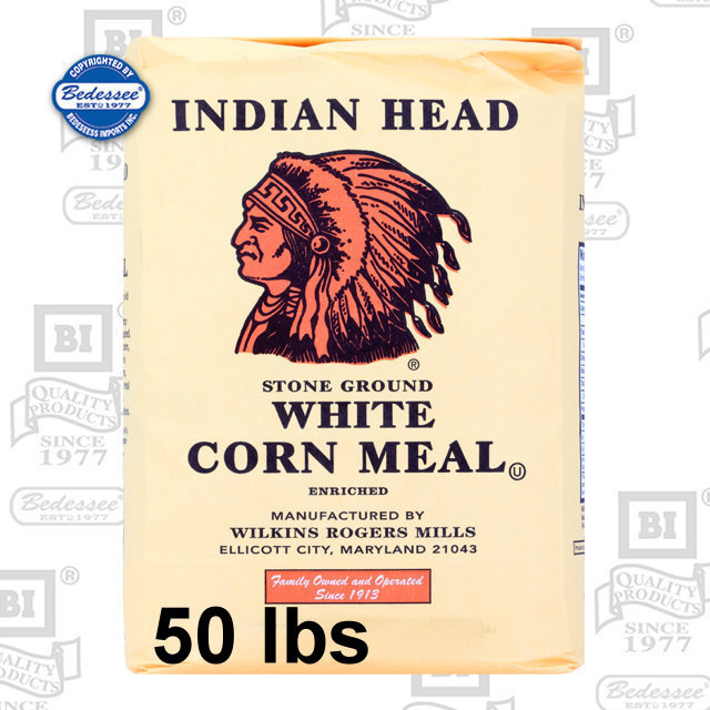 INDIAN HEAD CORN MEAL WHITE 50 LB