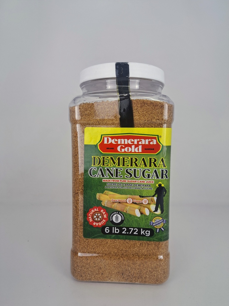 DEMERARA GOLD DEMERARA SUGAR JAR 6 LB