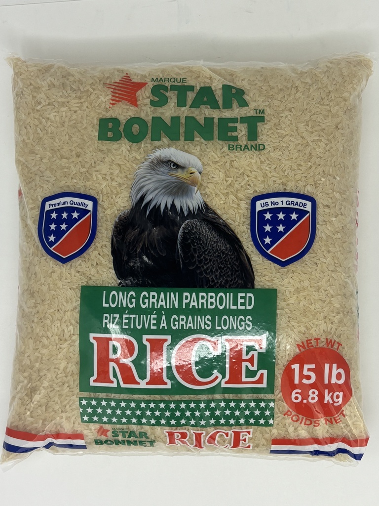 STAR BONNET PARBOILED RICE 15 LB