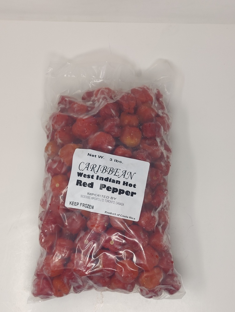 CARIBBEAN CROWN PEPPER RED HOT FROZEN 3 LB