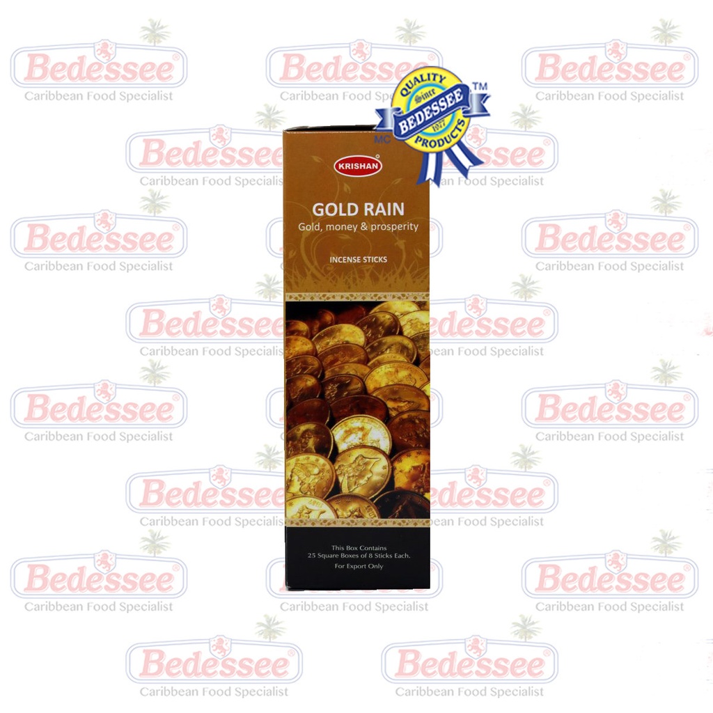 KRISHAN INCENSE GOLD RAIN HERA GODDESS 8 STICKS