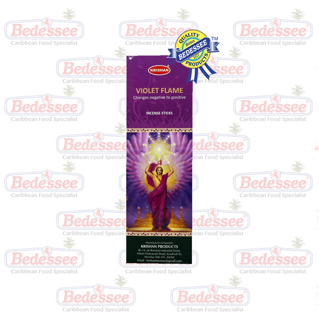 KRISHAN INCENSE VIOLET FLAME 8 STICKS