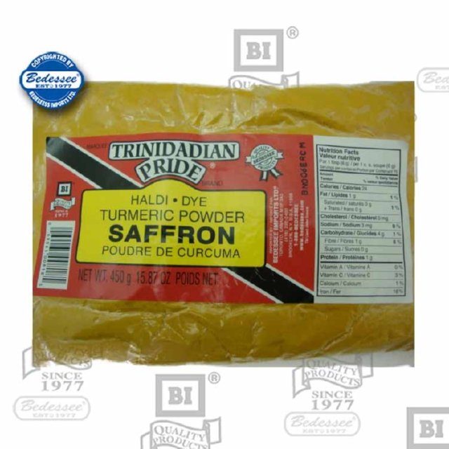 TRINIDADIAN PRIDE TURMERIC SAFFRON POWDER 450 G