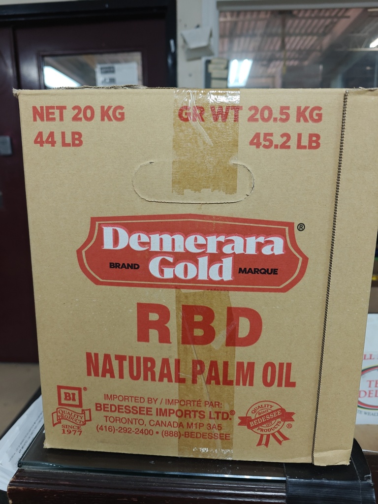 DEMERARA GOLD PALM OIL WHITE RBD 20 KG