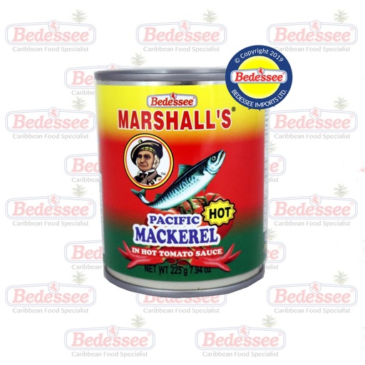 MARSHALL'S MACKEREL TOMATO HOT TALL 225 g