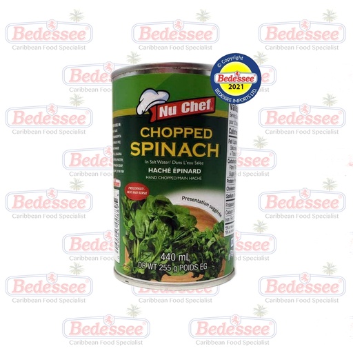 NU CHEF SPINACH CHOPPED CANNED 440 ML