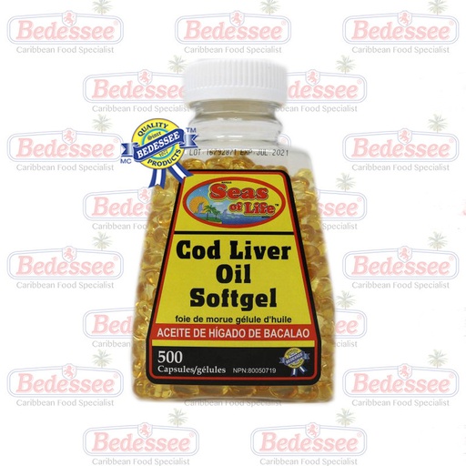 SEAS OF LIFE COD LIVER OIL CAPSULES 500's