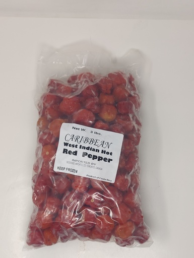 CARIBBEAN CROWN PEPPER RED HOT FROZEN 3 LB