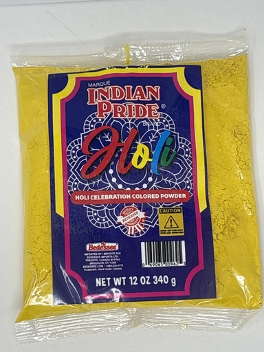 INDIAN PRIDE POWDER HOLI YELLOW 340 G