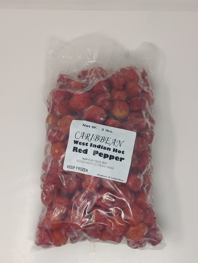 CARIBBEAN CROWN PEPPER RED HOT FROZEN 4 lb