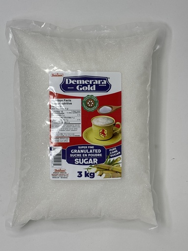 DEMERARA GOLD WHITE SUGAR 3 KG
