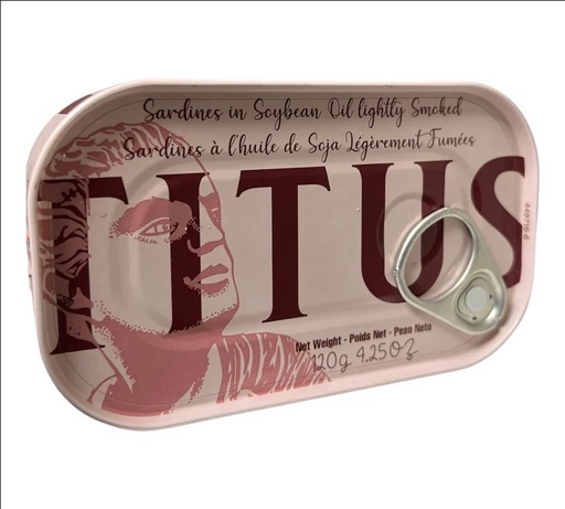 TITUS SMOKED SARDINES IN OIL 125 G