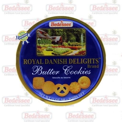 ROYAL DANISH DELIGHT BUTTER COOKIE BLUE TIN 908 G